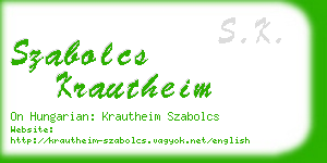 szabolcs krautheim business card